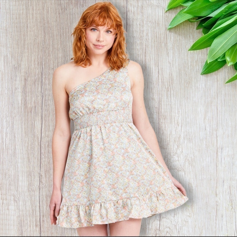 Altar’d State Rylie Dress in Mint Orange Large